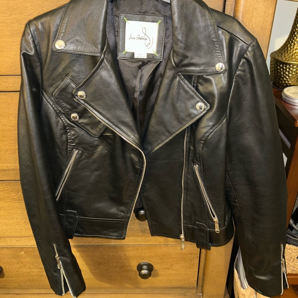 Sam Edelman Black Leather Biker Jacket